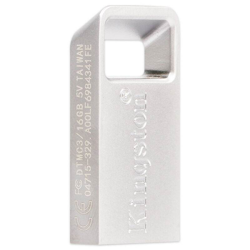 金士顿 DTMC3 U盘便携环扣高端USB3.1 16G （单位：台） 银色