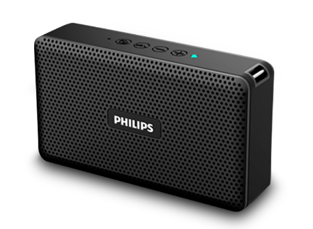 Philips飞利浦CN-BT15无线便携式蓝牙音箱 户外迷你手机电脑车载小音响低音炮 支持音频线输