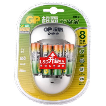 超霸（GP） GPPB27GW260-2IL4 充电电池套装（充电器可充5号7号） 高性能8小时快充型