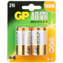 超霸（GP） GP14AU-2IL2 碱性电池 2号Ultra无汞2粒/卡