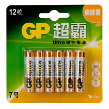 超霸GP24AU-2IL12七号碱性电池12粒卡装(卡)