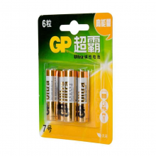 超霸GP24AU-2IL6七号碱性电池6粒卡装(卡)