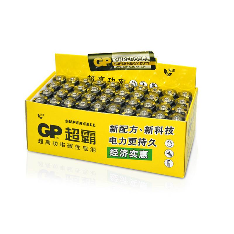 超霸GP15PL-BJ4五号4粒环保碳性电池40粒/盒(粒)