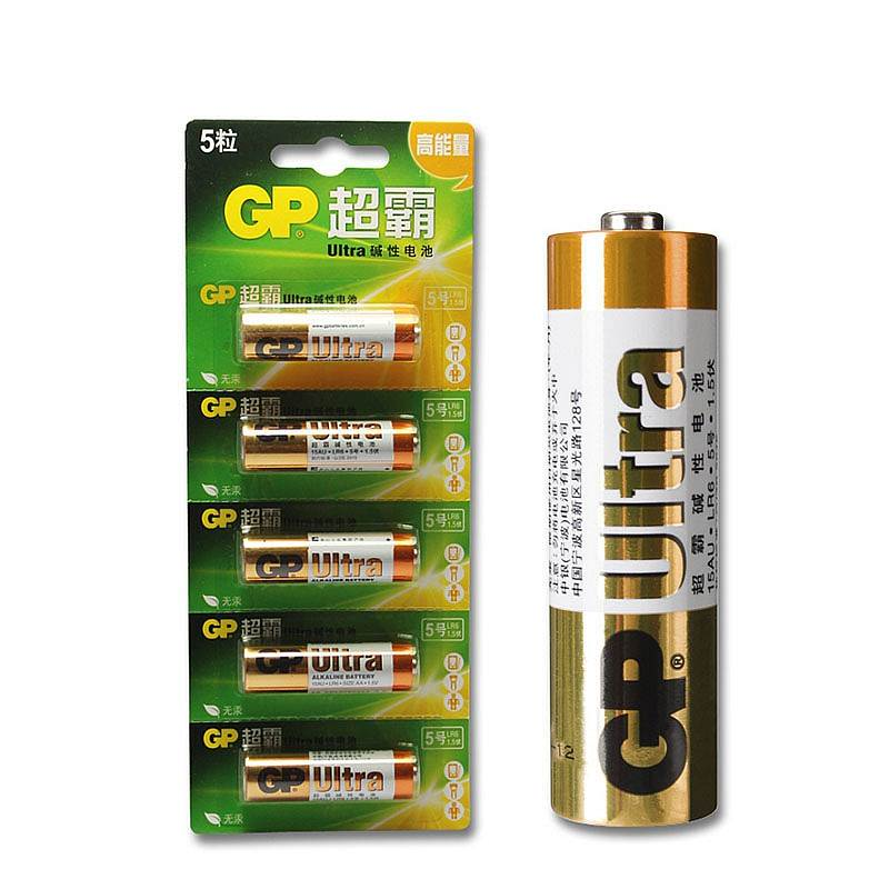 超霸 GP15A-L5I 碱性电池 5节/卡 (单位:卡)