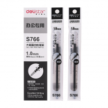得力 S766 中性笔芯水笔芯 1mm 24支/盒 (单位:支) 黑色