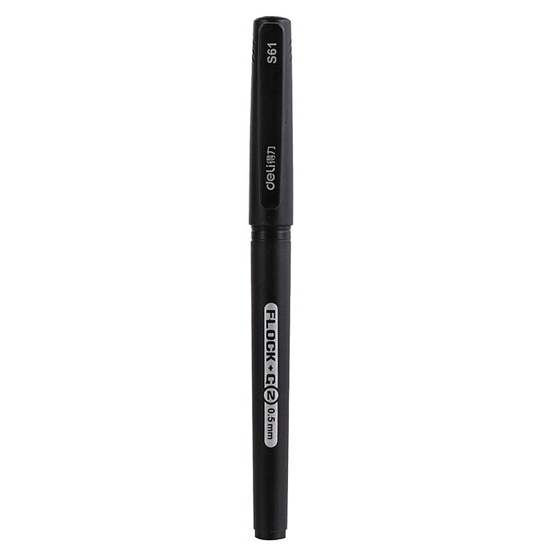 得力 S61 签字笔中性笔水笔 0.5mm 12支/盒 (单位:支) 黑色