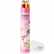 得力 7012 彩色铅笔 12支/桶 （单位：桶） 混色