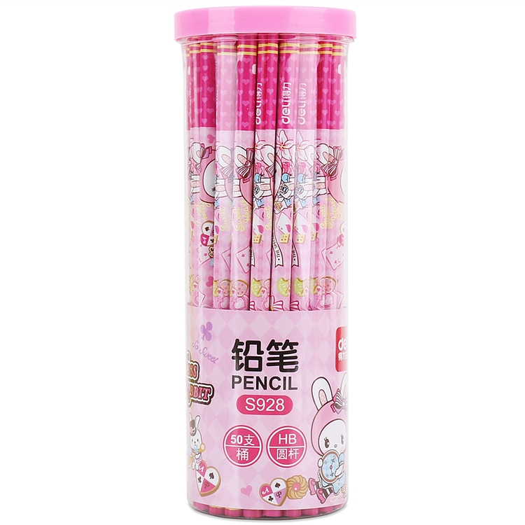 得力 S928 铅笔 HB 50支/桶 （单位：桶） 混色