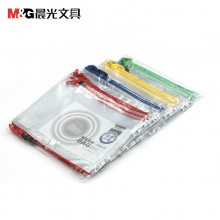 晨光(M&G)ADM94507 B5文件袋防水拉链袋pvc网格网纹袋票据资料袋1包，12个装